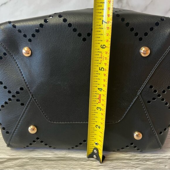 NWOT Louenhide Baby Bermuda Two Tone Black & Whisky Tote Bag Vegan Leather - Picture 16 of 16